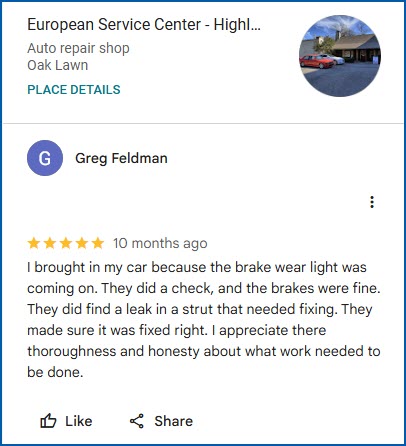 European Service Center Brake Repair Review